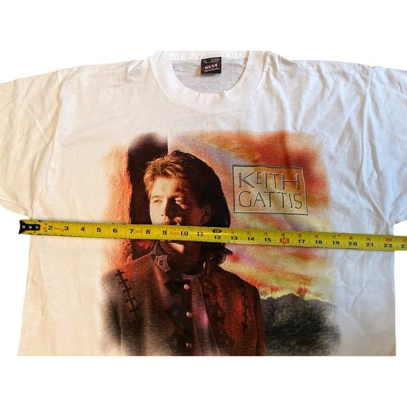 Vtg Fruit of the Loom Keith Gattis XL T-Shirt Single Stitch NWOT - Picture 4 of 9